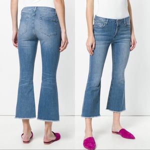 Michael Kors Crop Kick Flare Jeans